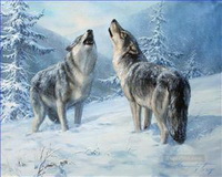 Wolf Gemälde