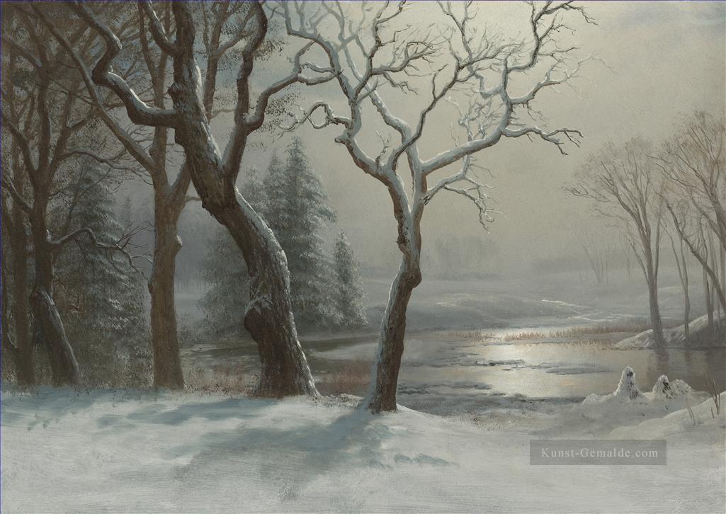 WINTER IN YOSEMITE Amerikaner Albert Bierstadt Schneelandschaft Gemälde ...
